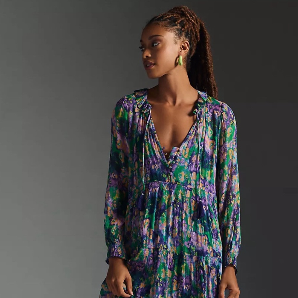 The Marais Printed Chiffon Maxi Dress | Medium